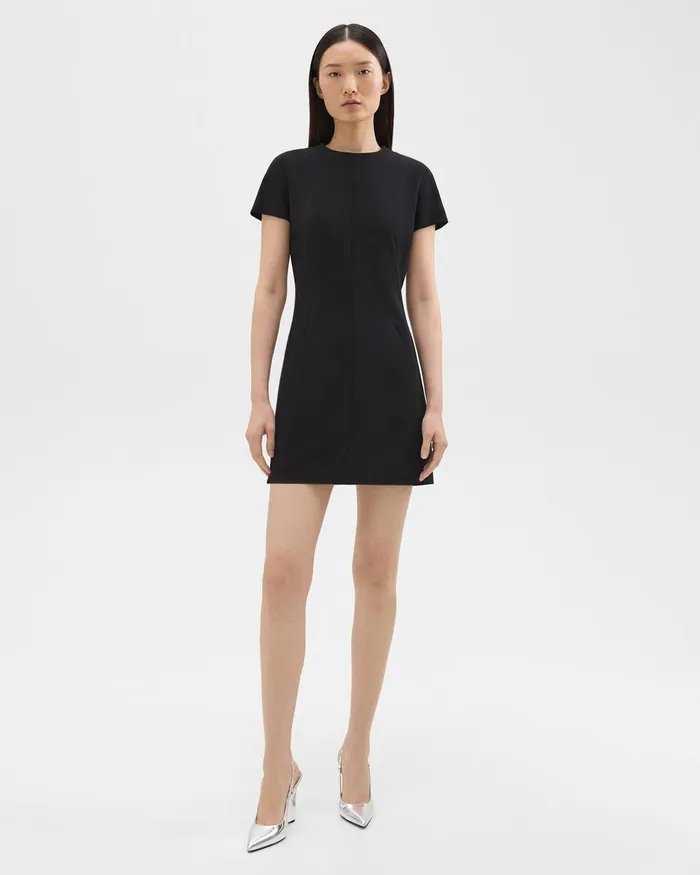 Theory Dresses Dolman Sleeve Mini Dress In Admiral Crepe Black 8211 Women