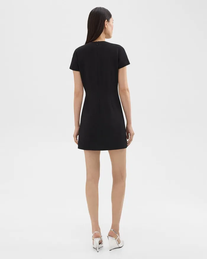 Theory Dresses Dolman Sleeve Mini Dress In Admiral Crepe Black 8211 Women