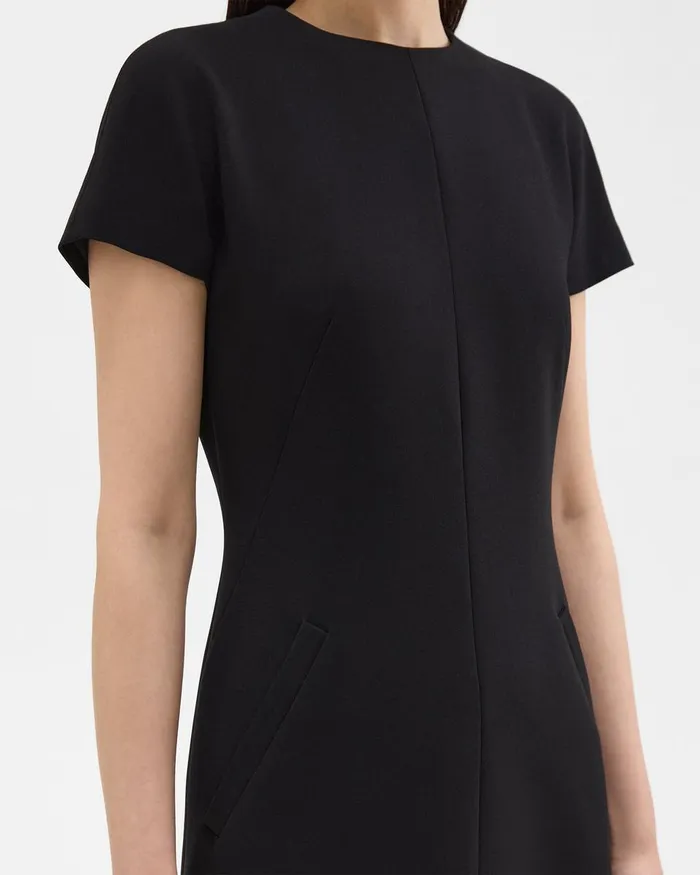 Theory Dresses Dolman Sleeve Mini Dress In Admiral Crepe Black 8211 Women
