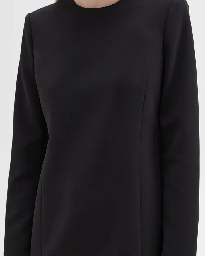 Theory Dresses Mini Tunic Dress In Crepe Black 8211 Women
