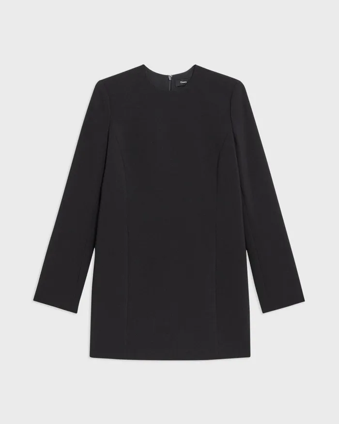 Theory Dresses Mini Tunic Dress In Crepe Black 8211 Women