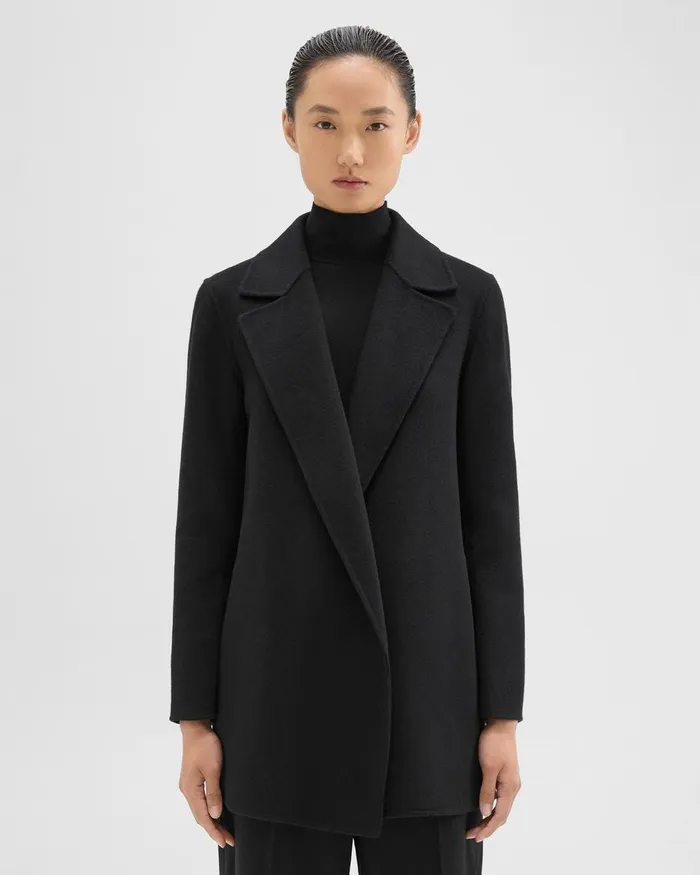 Theory Outerwear Clairene Jacket In DoubleFace WoolCashmere Black 8211 Women