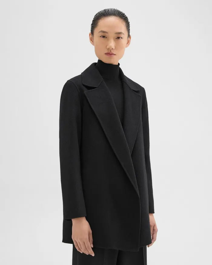 Theory Outerwear Clairene Jacket In DoubleFace WoolCashmere Black 8211 Women