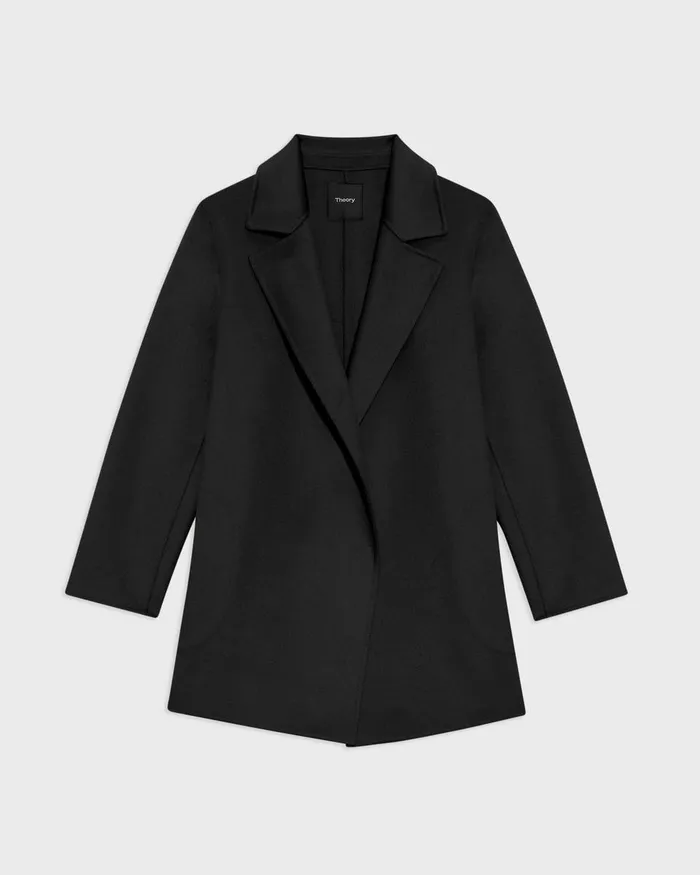 Theory Outerwear Clairene Jacket In DoubleFace WoolCashmere Black 8211 Women