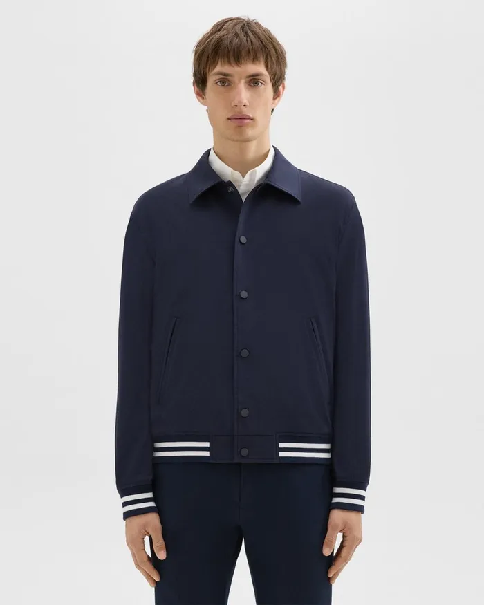 Theory Outerwear Varsity Jacket In Neoteric Navy 8211 Men