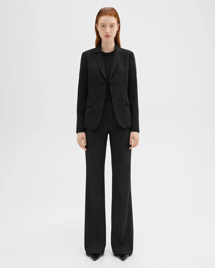 Theory Pants Demitria Pant In Good Wool Black 8211 Women