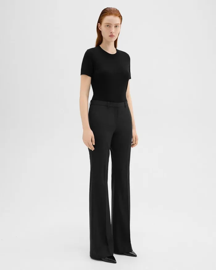 Theory Pants Demitria Pant In Good Wool Black 8211 Women
