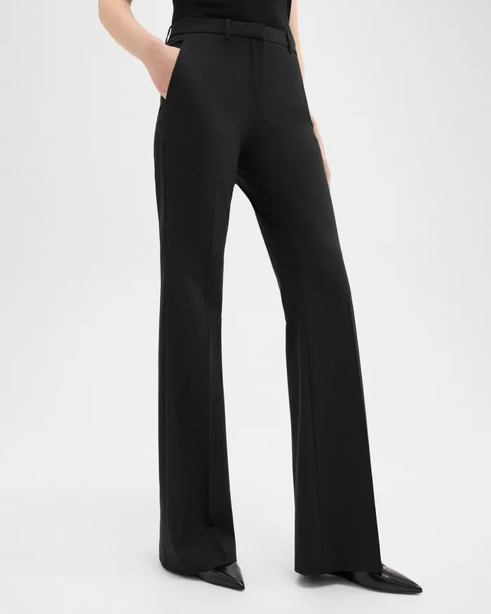 Theory Pants Demitria Pant In Good Wool Black 8211 Women