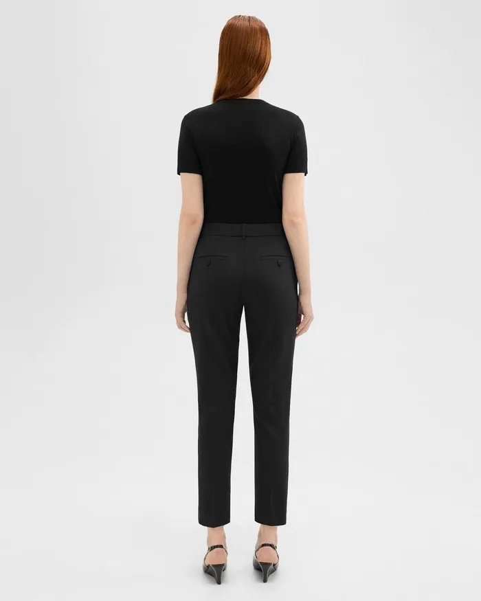 Theory Pants Treeca Pant In Good Wool Black 8211 Women