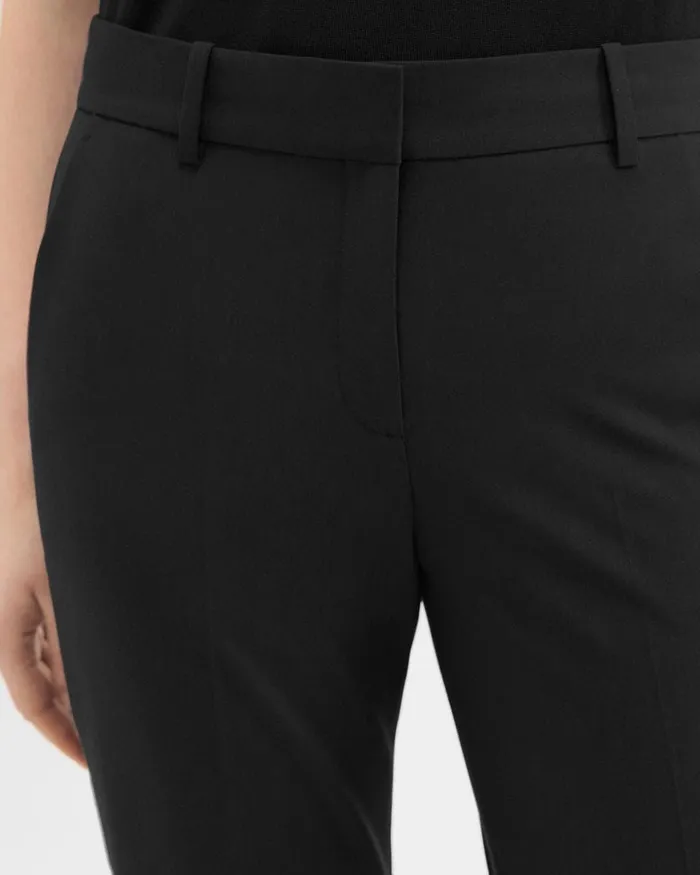 Theory Pants Treeca Pant In Good Wool Black 8211 Women