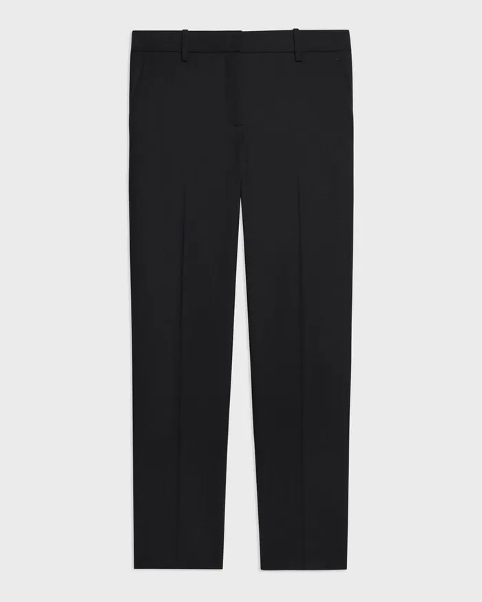 Theory Pants Treeca Pant In Good Wool Black 8211 Women