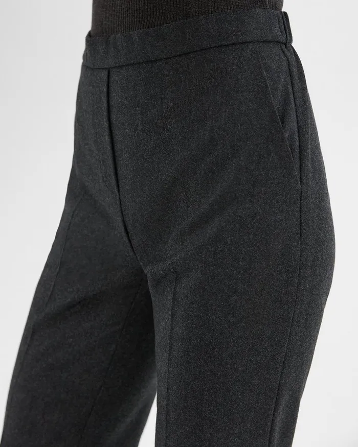 Theory Pants Treeca PullOn Pant In Sleek Flannel New Charcoal Melange 8211 Women