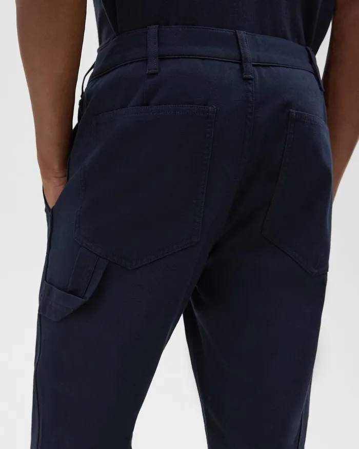 Theory Pants Zaine Carpenter Pant In Stretch Cotton Canvas Baltic 8211 Men