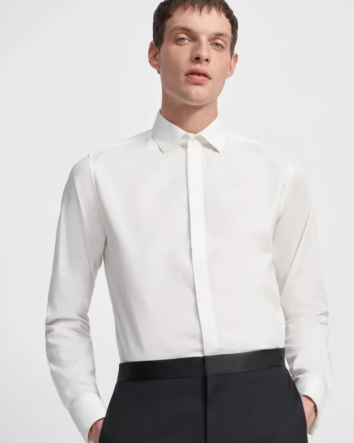 Theory Shirts Dover Tuxedo Shirt In Cotton White 8211 Men