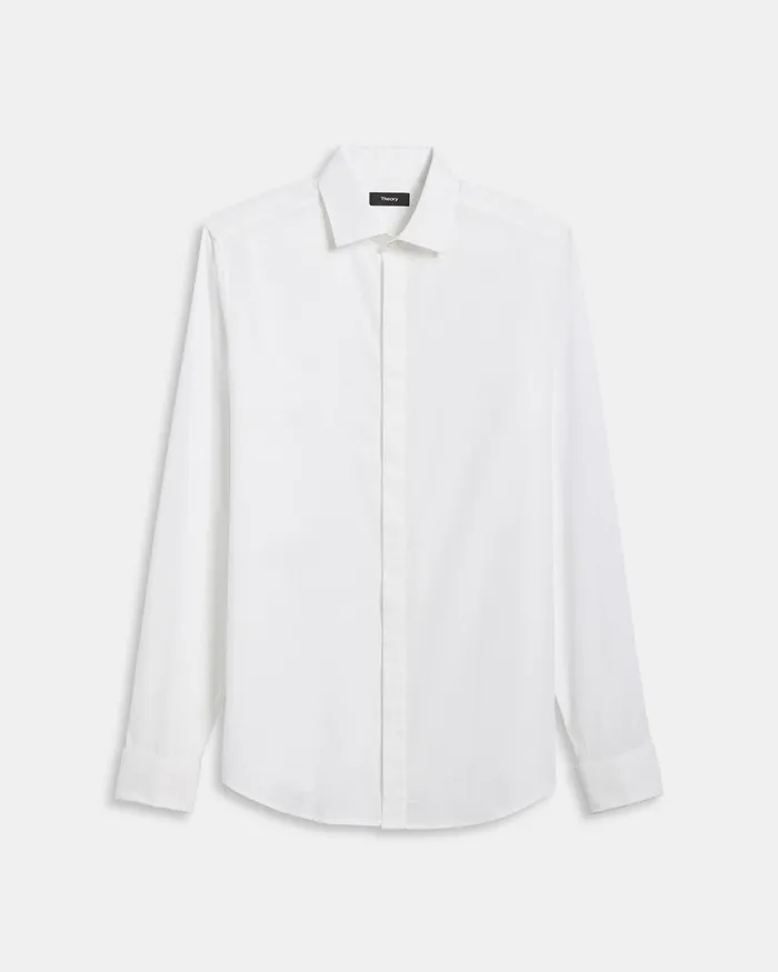 Theory Shirts Dover Tuxedo Shirt In Cotton White 8211 Men