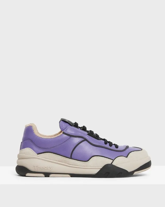 Theory Shoes Leather Sneaker Lilac 8211 Women