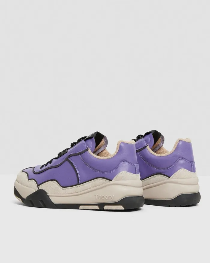 Theory Shoes Leather Sneaker Lilac 8211 Women