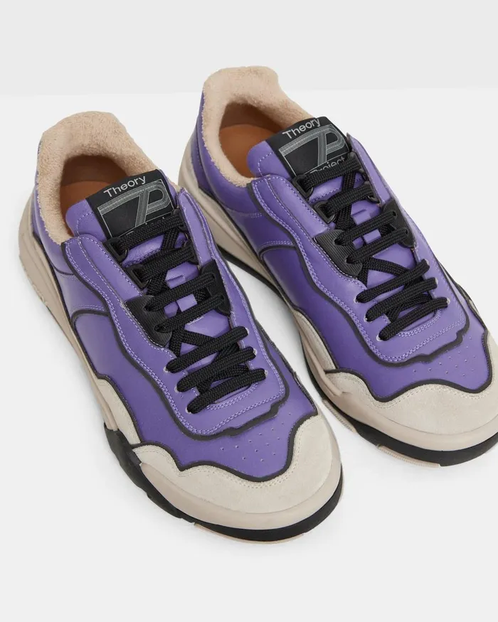 Theory Shoes Leather Sneaker Lilac 8211 Women