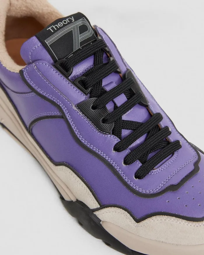 Theory Shoes Leather Sneaker Lilac 8211 Women