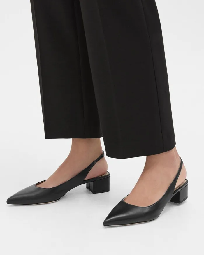 Theory Shoes Slingback Pump In Leather Black 8211 Women