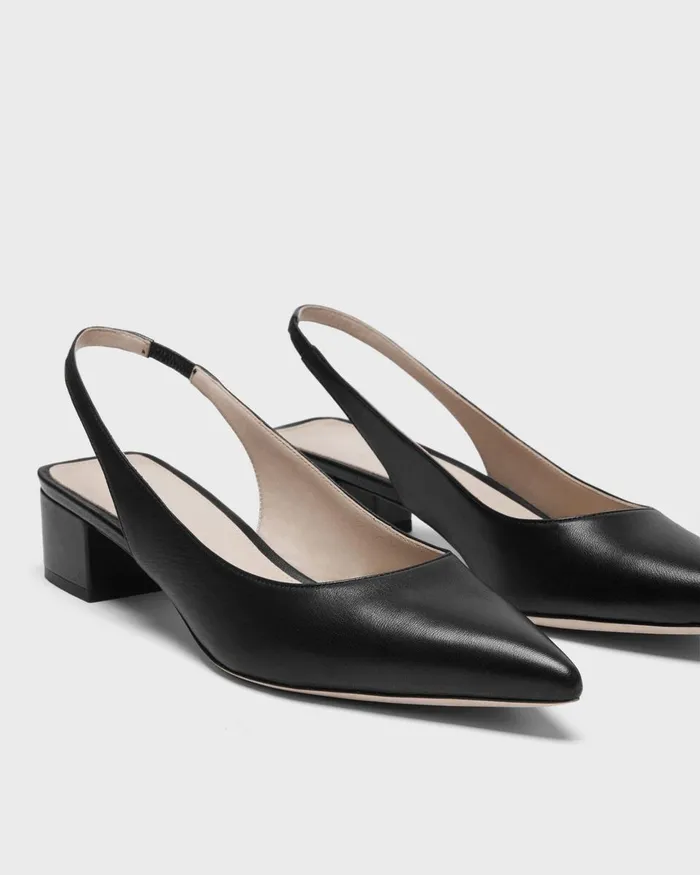 Theory Shoes Slingback Pump In Leather Black 8211 Women