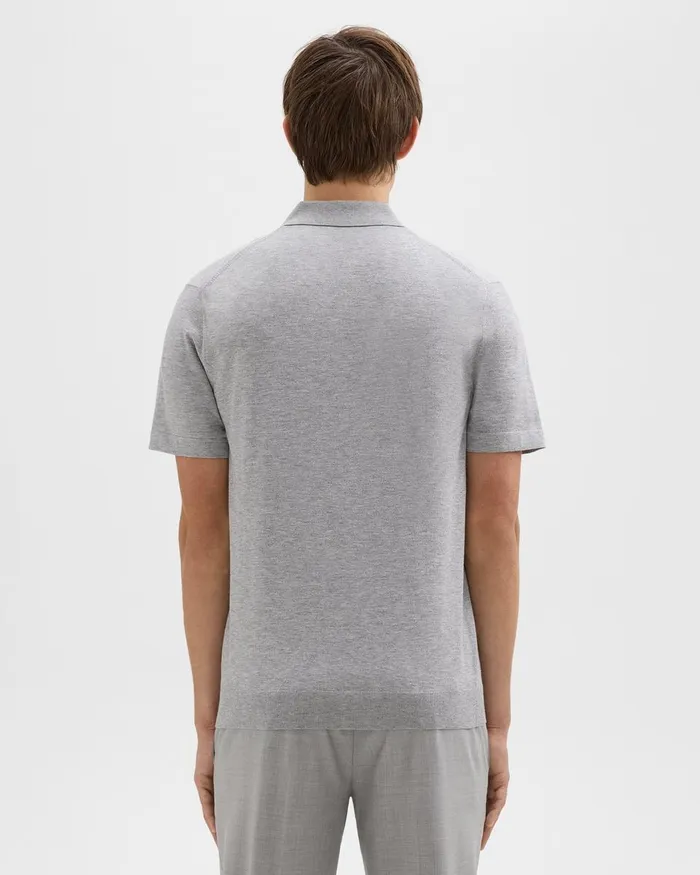 Theory Sweaters Cardigans Goris Polo Shirt In Light Bilen Light Grey Heather 8211 Men