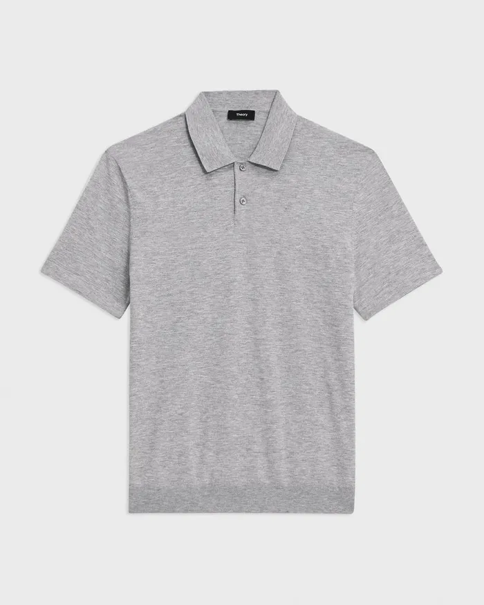 Theory Sweaters Cardigans Goris Polo Shirt In Light Bilen Light Grey Heather 8211 Men