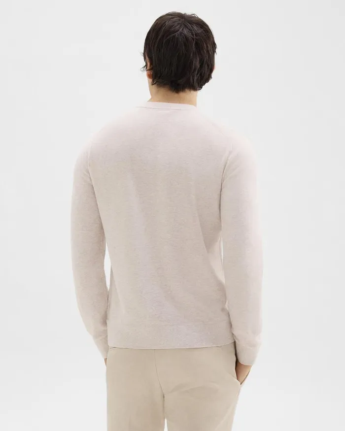 Theory Sweaters Cardigans Riland Sweater In Light Bilen Melange Ivory 8211 Men
