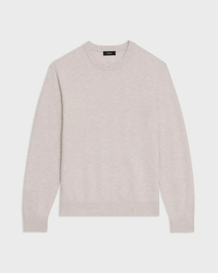 Theory Sweaters Cardigans Riland Sweater In Light Bilen Melange Ivory 8211 Men