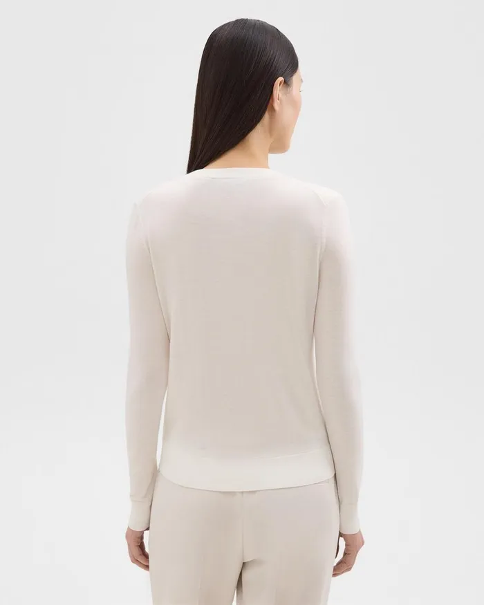 Theory Sweaters Cardigans VNeck Cardigan In Regal Wool New Ivory 8211 Women