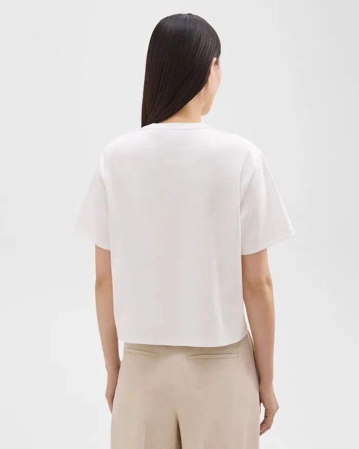 Theory TShirts Boxy Tee In Cotton Jersey White 8211 Women