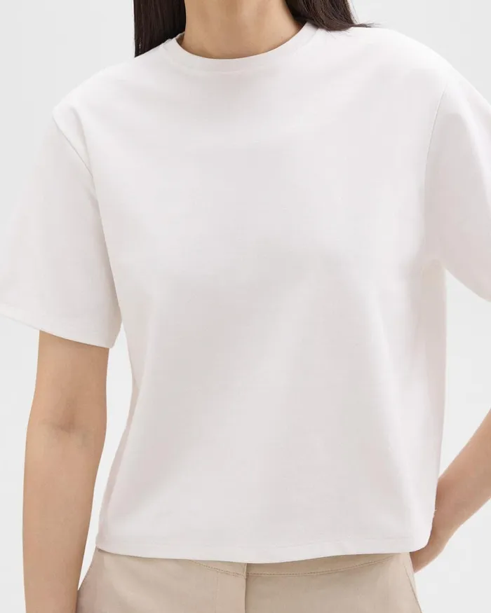 Theory TShirts Boxy Tee In Cotton Jersey White 8211 Women