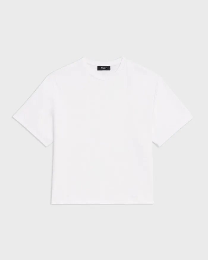 Theory TShirts Boxy Tee In Cotton Jersey White 8211 Women