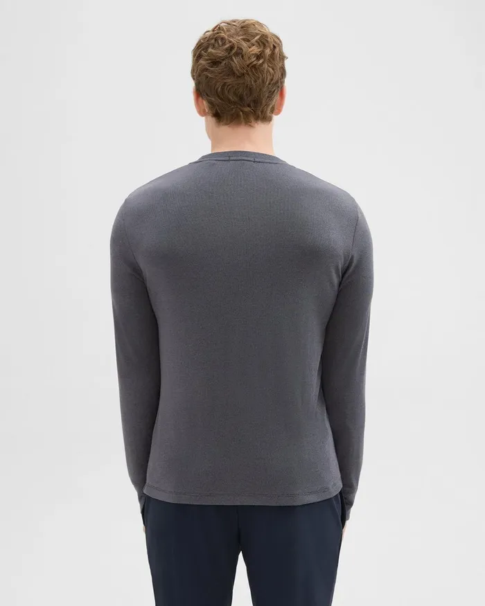 Theory Tshirts Polos Essential LongSleeve Tee In Anemone Modal Jersey Pestle Melange 8211 Men