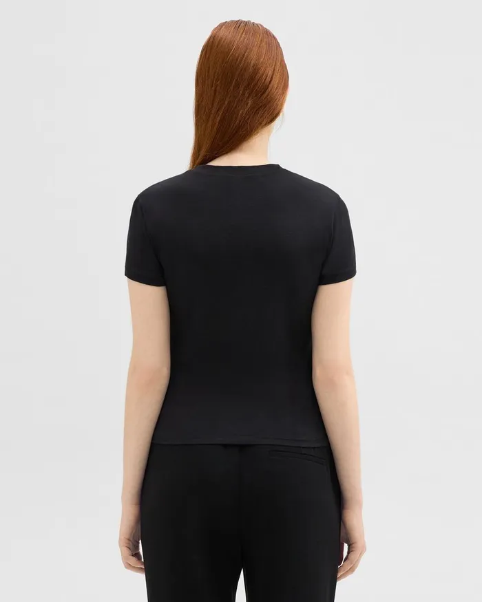 Theory TShirts Tiny Tee In Organic Cotton Black 8211 Women