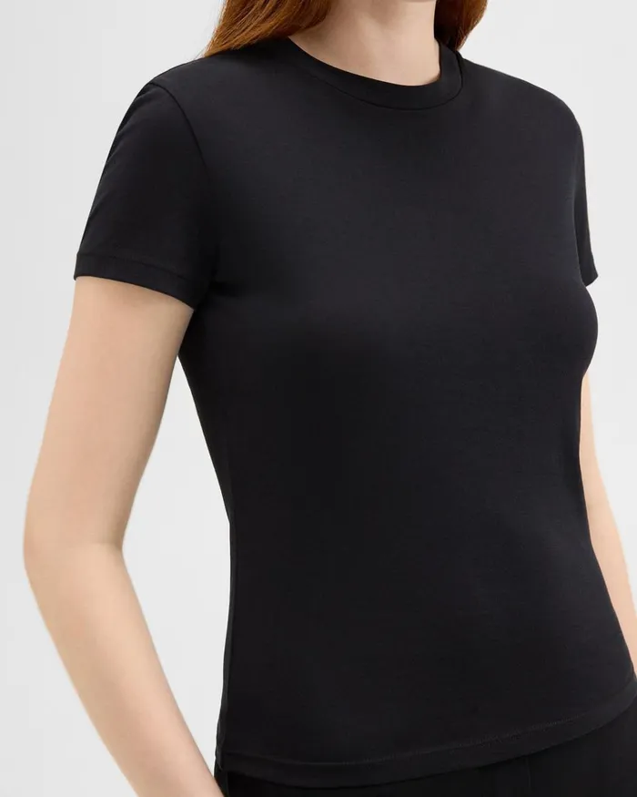 Theory TShirts Tiny Tee In Organic Cotton Black 8211 Women