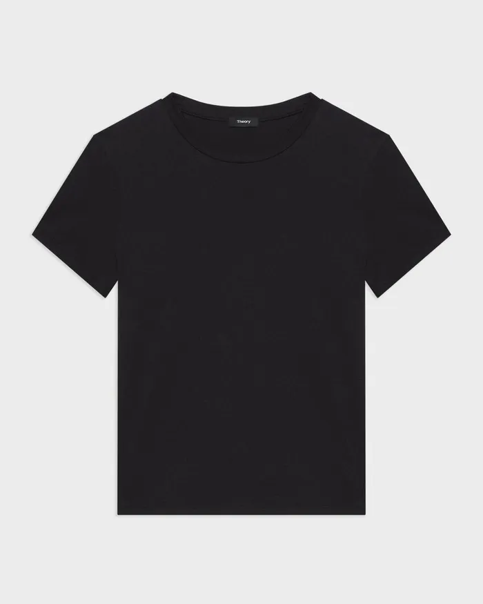 Theory TShirts Tiny Tee In Organic Cotton Black 8211 Women