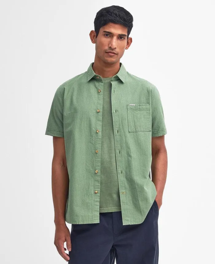 Thermond Regular ShortSleeved Shirt Classic White Men Barbour Shirts