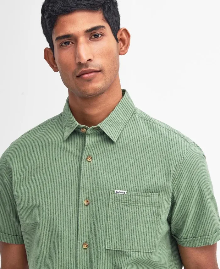 Thermond Regular ShortSleeved Shirt Classic White Men Barbour Shirts