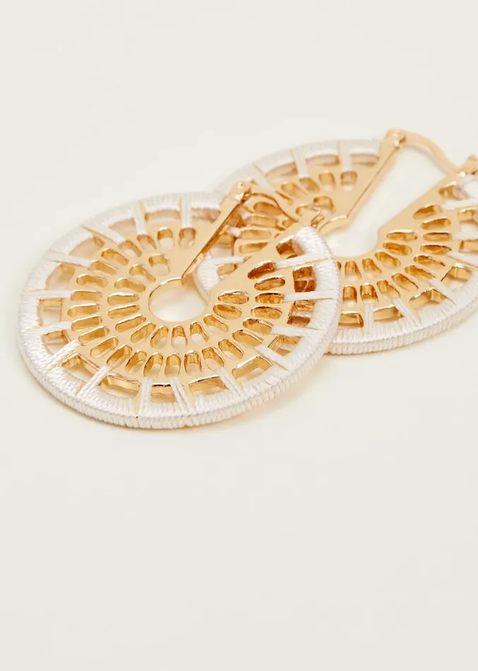 Threaded Gold Hoop Earrings Gold Women Phase Eight Jewellery