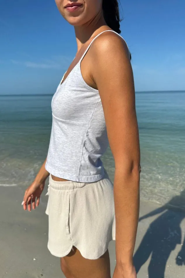 Tiffany Tank Silver Grey Women Brandy Melville Tops