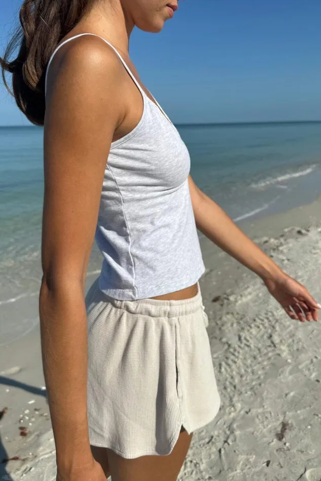 Tiffany Tank Silver Grey Women Brandy Melville Tops