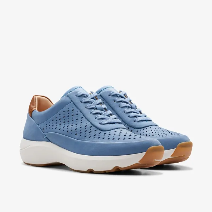 TIVOLI GRACE Blue Nubuck Women Clarks Sneakers
