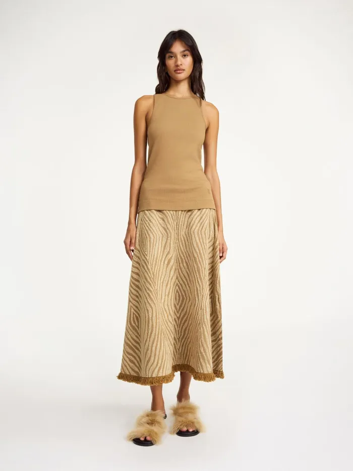 Tops and Blouses Women By Malene Birger Amani Organic Cotton Tank Top Light Brown