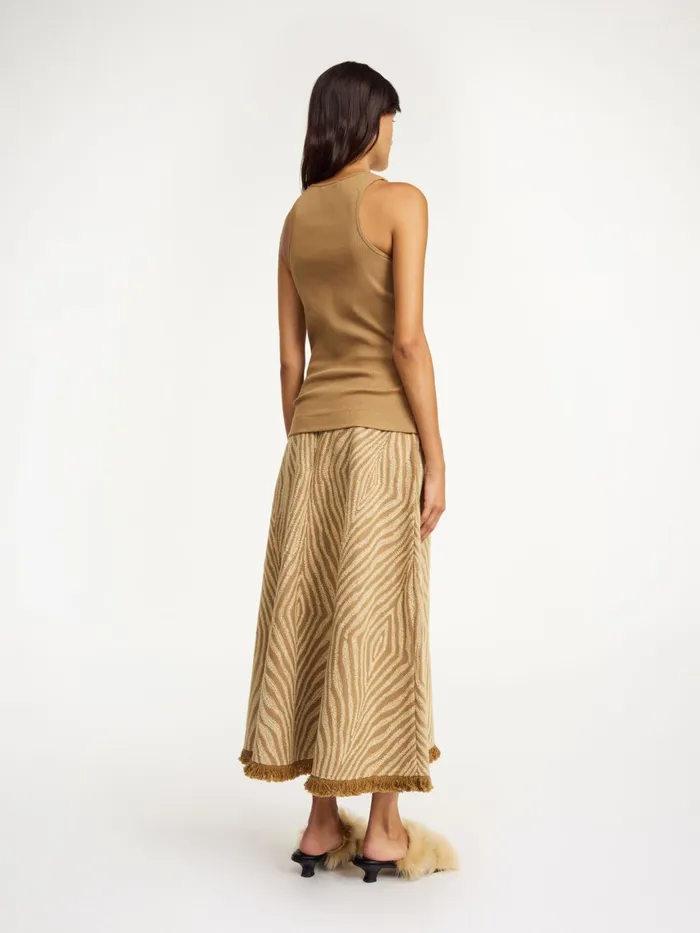 Tops and Blouses Women By Malene Birger Amani Organic Cotton Tank Top Light Brown