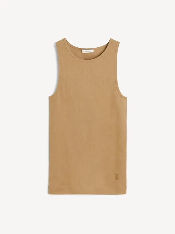 Tops and Blouses Women By Malene Birger Amani Organic Cotton Tank Top Light Brown
