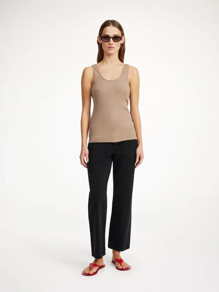 Tops and Blouses Women By Malene Birger Anisa Organic Cotton Tank Top Nomad