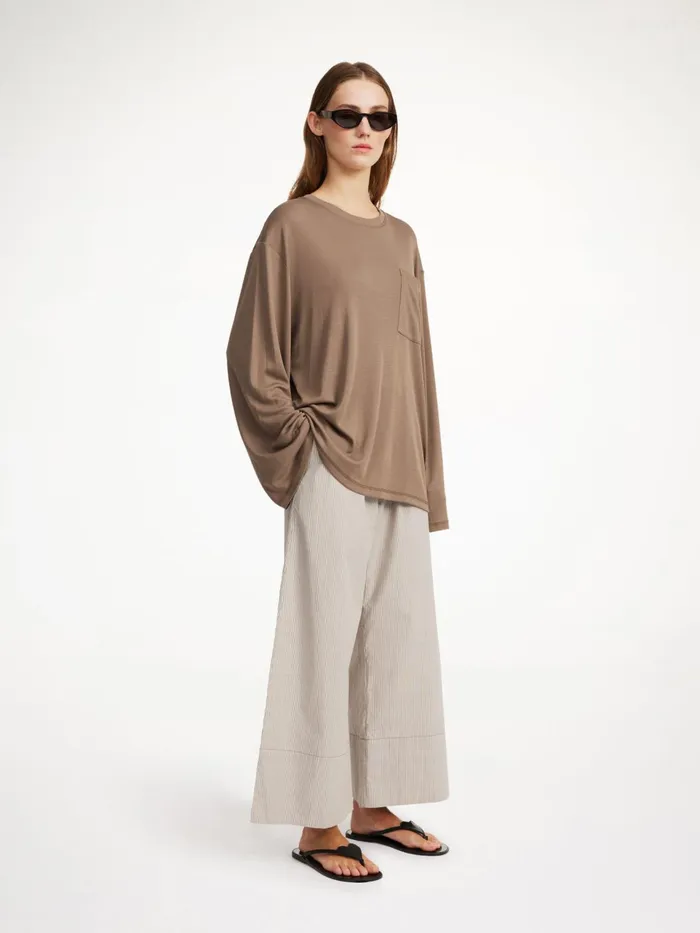 Tops and Blouses Women By Malene Birger Fayeh Oversized Longsleeve Shitake