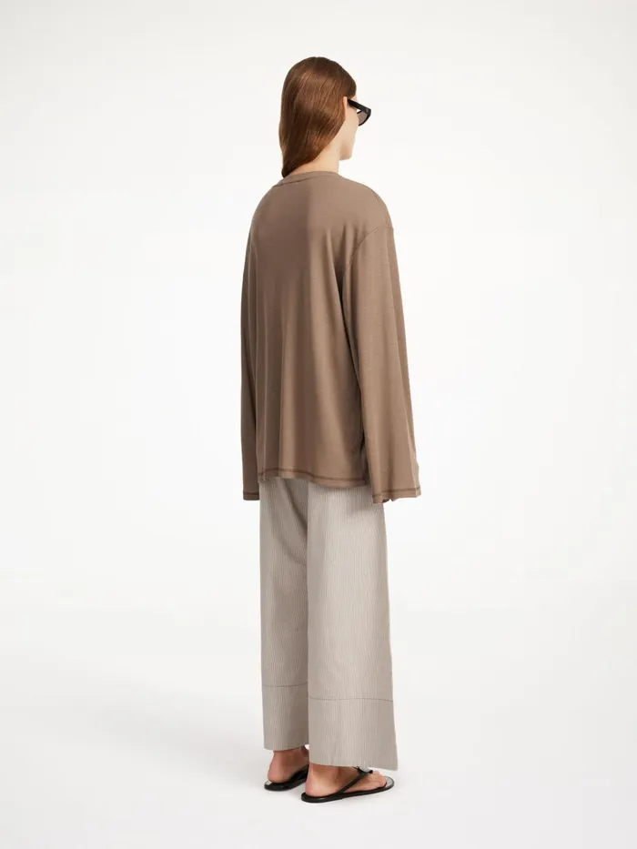 Tops and Blouses Women By Malene Birger Fayeh Oversized Longsleeve Shitake