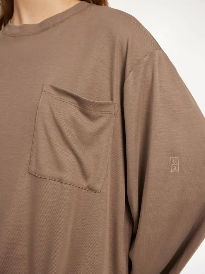 Tops and Blouses Women By Malene Birger Fayeh Oversized Longsleeve Shitake
